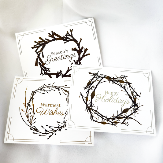 Christmas/Holiday Card Pack (Set of 3) - Seaweed Greeting Cards